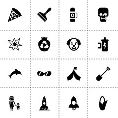 Cartoon icons. vector collection filled cartoon icons
