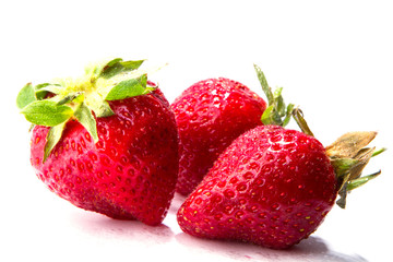 Strawberries berry isolated on white background