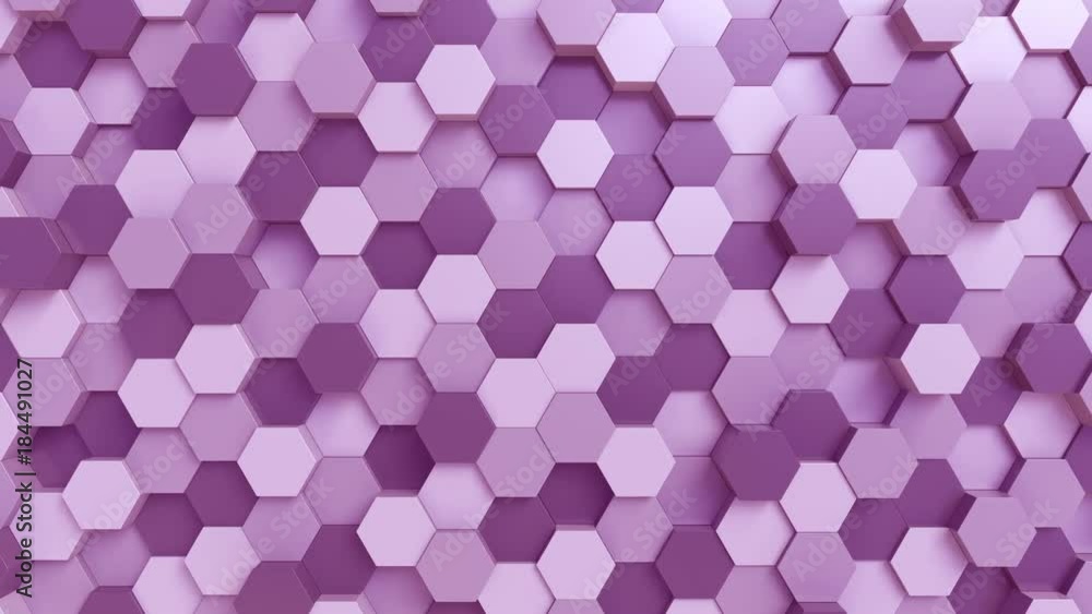 Poster purple hexagons loopable motion background