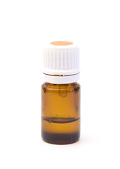 Bottle of Essential Oil on a White Background