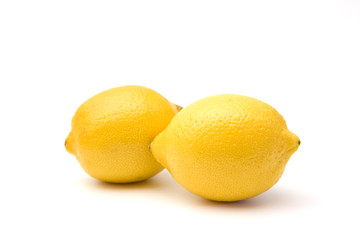 Lemons on a White Background 