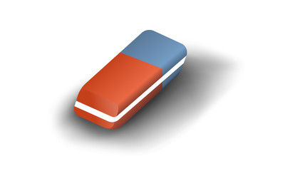 Red blue eraser