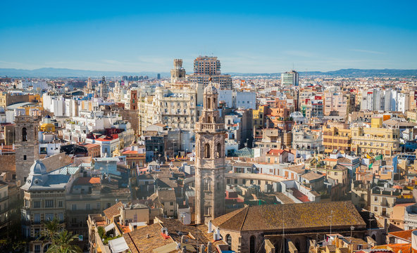 Panoramic view of Valencia, Spain