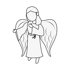 Beautiful angel cartoon
