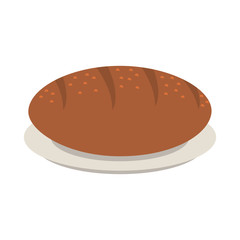 Bread on dish food