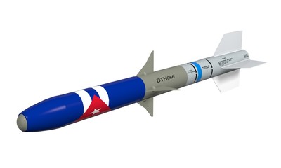 Rocket on a white background.

