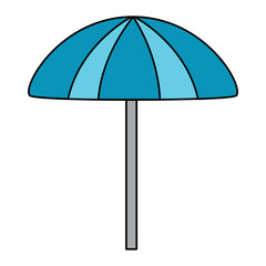 beach umbrella protection accessory symbol vector illustration