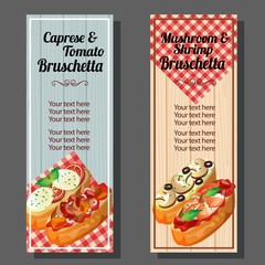 Fototapeta premium bruschetta vertical banner