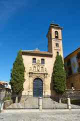 Fototapeta na wymiar Santa Ana Church, The Albaycin, Granada, Spain.