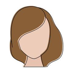 woman faceless cartoon