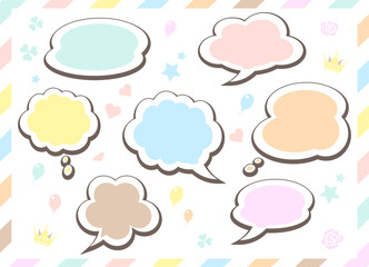 吹出し　セット