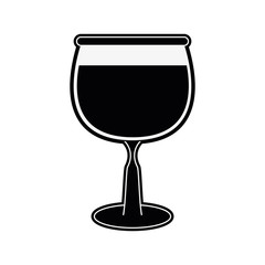 Wine glass cup icon vector illustration graphic design