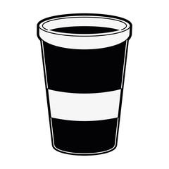 Soda in plastic cup icon vector illustration graphic design