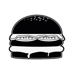 Hamburger fast food icon vector illustration graphic design