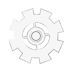 Gear machinery piece icon vector illustration graphic design