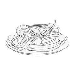 Spaguetti food restaurant icon vector illustration graphic design