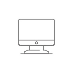 Computer monitor thin line icon. Web element. Premium quality graphic design. Signs symbols collection, simple icon for websites, web design, mobile app, info graphics