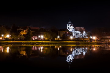 Night in Tyn nad Vltavou, Czech republic