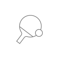 Ping pong table tennis paddle with ball line icon. Web element. Premium quality graphic design. Signs symbols collection, simple icon for websites, web design, mobile app
