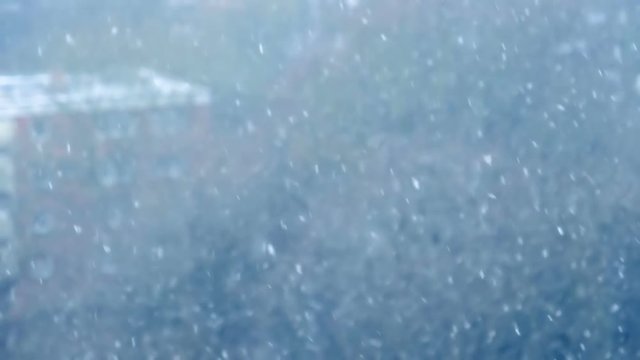 Falling snowflakes, Blurred background