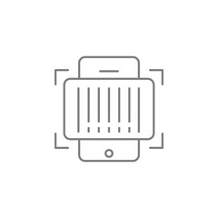 scan barcode with Phone icon. Web element. Premium quality graphic design. Signs symbols collection, simple icon for websites, web design, mobile app, info graphics