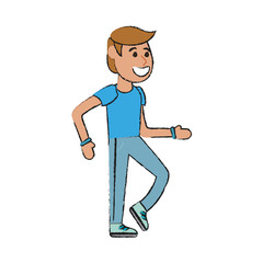 Man walking cartoon