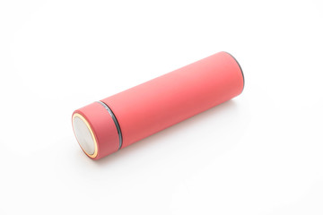 thermos bottle on white background
