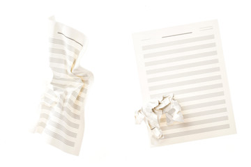 set of music sheet isolated on the white background.