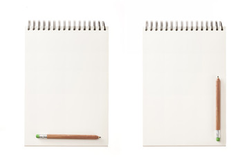 set of ring binding note isolated on the white background.