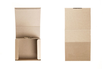 set of craft box isolated on the white background.