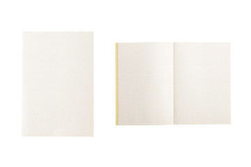 set of note spread isolated on the white background.