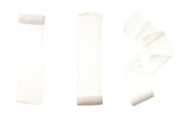 set of bandage isolated on the white background.