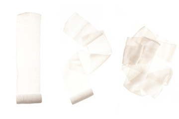 set of bandage isolated on the white background.