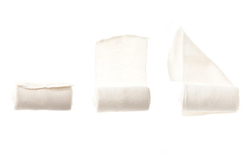 set of bandage isolated on the white background.