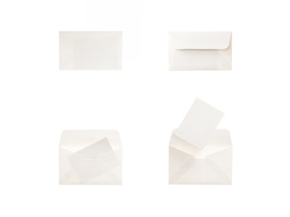set of envelope isolated on the white background.