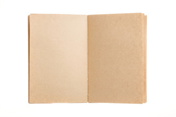 craft note spread isolated on the white background.