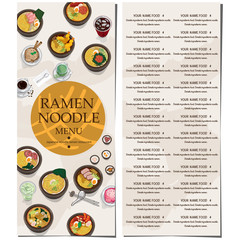 menu ramen noodle japanese food template design