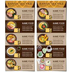 menu ramen noodle japanese food template design