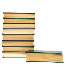 stack of thick books