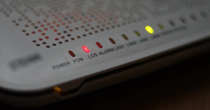 red light blink warning wireless lan error, modem router equipment internet connection lost