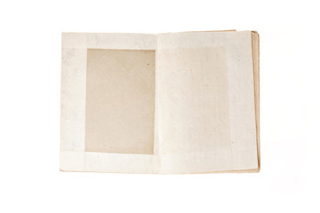 vintage(old) asian book cover isolated on the white background.