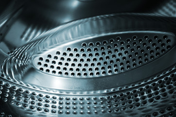 chrome washing machine drum background