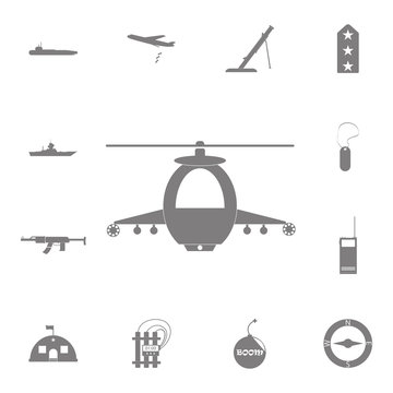 military helicopter icon. Set of military elements icon. Quality graphic design collection army icons for websites, web design, mobile app