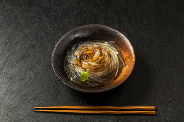 葛きり　和スイーツ　kudzu starch noodles japanese dessert