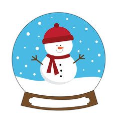 Merry Christmas Snowman Snowglobe