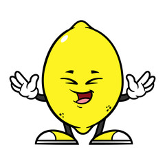Cartoon Happy Lemon Character