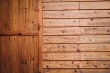 brown wooden wall and door. texture background.