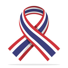 symbolic icon for the care of cancer and aids in combination with the flag of Thailand