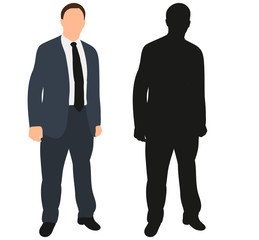 man with a tie without a face