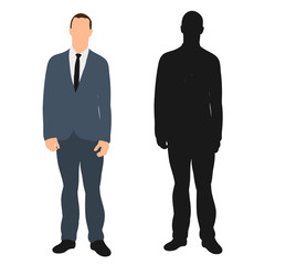 isolated man with a tie without a face